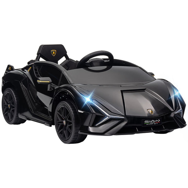 Aosom 12V Lamborghini SIAN Licensed Electric Car for kids with Remote Control, Horn, Music, & Headlights