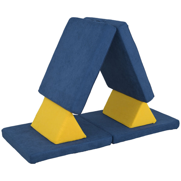 Qaba 6 Pieces Foam Climbing Blocks for Toddlers with Washable Cover, Climb and Crawl