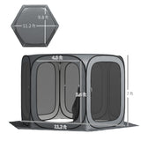 Outsunny 11 x 11ft Pop Up Screen Tent, UPF50+ Portable Camping Gazebo Screen House with Carry Bag, Dark Gray