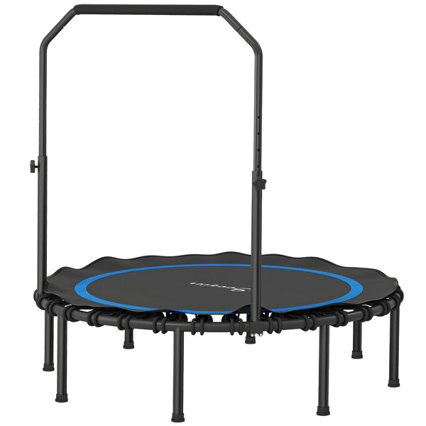 Soozier 48" Rebounder Trampoline for Adults, Foldable Mini Trampoline with Adjustable Handle Bar for Indoor Outdoor