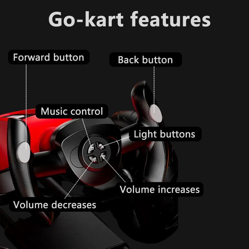 12V Electric Pedal Go-Kart for Kids with Adjustable High-Back Seat, Ride-On Truck with Music/Flashing Lights, 38\'\' L x 22.5\'\' W x 19.5\'\' H, Red