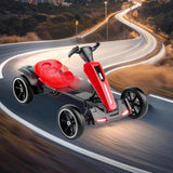12V Electric Pedal Go-Kart for Kids with Adjustable High-Back Seat, Ride-On Truck with Music/Flashing Lights, 38'' L x 22.5'' W x 19.5'' H