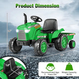 Tractor 12V Kids Ride On Car with Remote Control