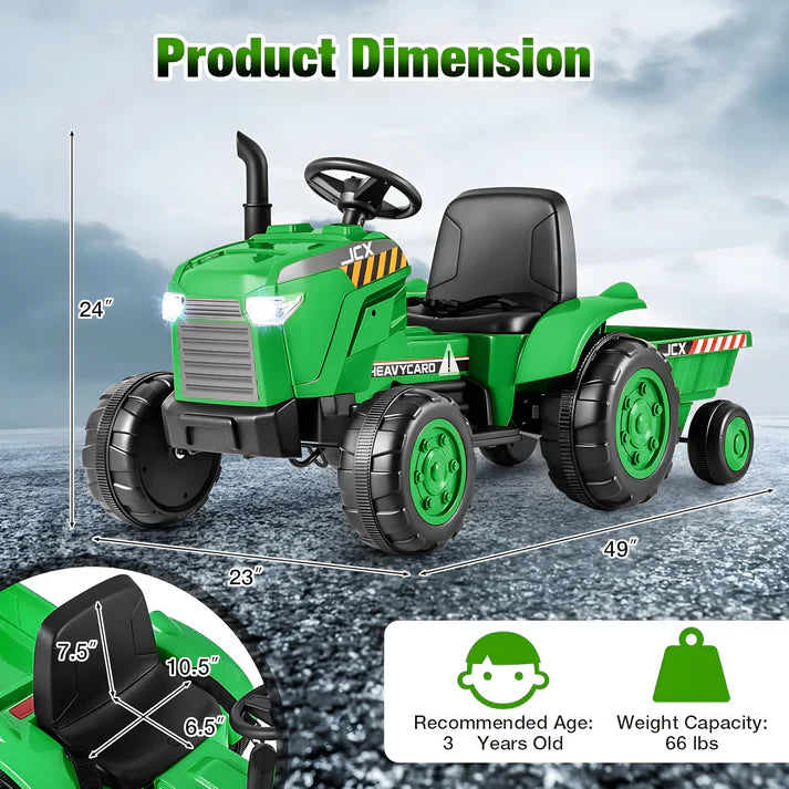 Tractor 12V Kids Ride On Car with Remote Control