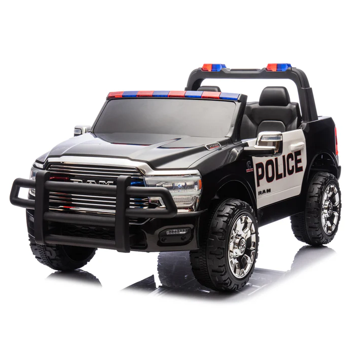 2026 Dodge Ram 3500 XXL Police Edition 24v 2 Seater 4X4 Kids Ride On Car with Remote Control