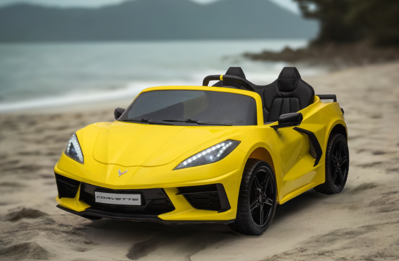 2025 24V Chevrolet Corvette C8 2 Seater DELUXE EDITION Kids Ride on Car with Remote Control