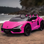 24V Lamborghini Revuelto 4x4 2 Seater Kids Ride On Car with Remote Control pink