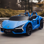 24V Lamborghini Revuelto 4x4 2 Seater Kids Ride On Car with Remote Control blue