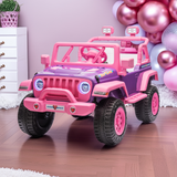 2025 Pink Purple Jeep 12V Kids Ride On Car with Remote Control