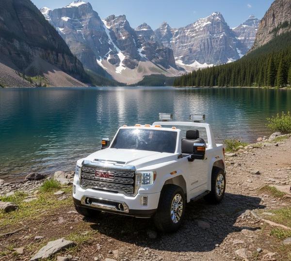 2026 UPGRADED GMC Sierra 24V 2 Seater Kids Ride On Car With Remote Control