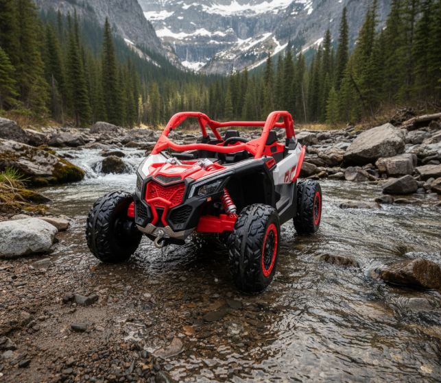 2026 2X24V CAN AM MAVERICK 4X4 2 Seater DELUXE Kids Ride On Car with Remote Control