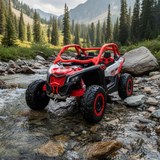 2026 2X24V CAN AM MAVERICK 4X4 2 Seater DELUXE Kids Ride On Car with Remote Control