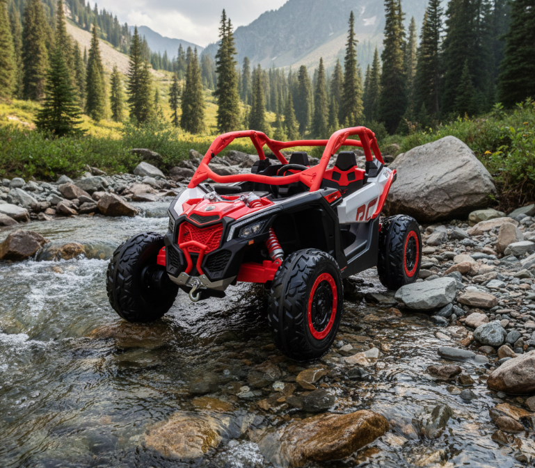 2026 2X24V CAN AM MAVERICK 4X4 2 Seater DELUXE Kids Ride On Car with Remote Control