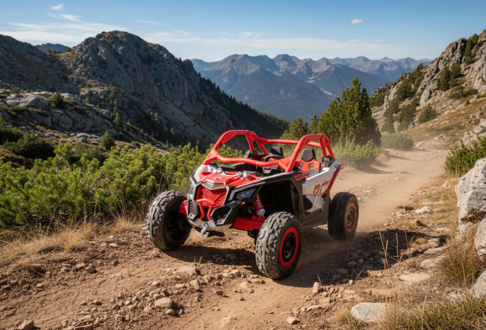 2026 2X24V CAN AM MAVERICK 4X4 2 Seater DELUXE Kids Ride On Car with Remote Control