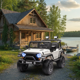 2026 Rugged Jeep Style 12V Kids Ride On Car with Remote Control