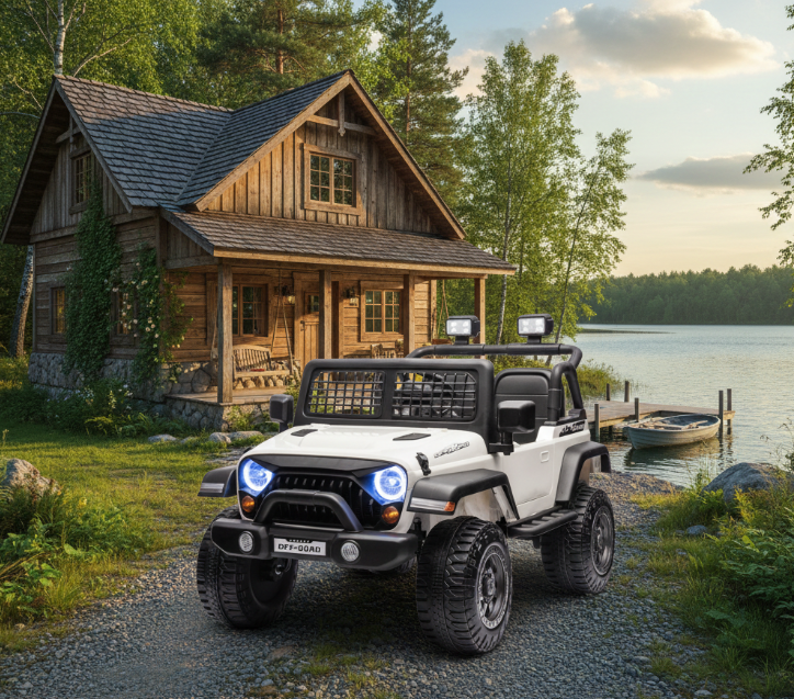2026 Rugged Jeep Style 12V Kids Ride On Car with Remote Control