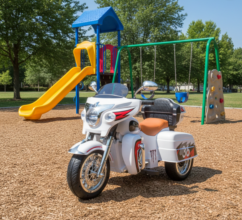12V Kids Ride on Three-Wheeled Motorcycle For Age 3 -8