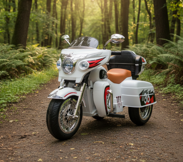 12V Kids Ride on Three-Wheeled Motorcycle For Age 3 -8