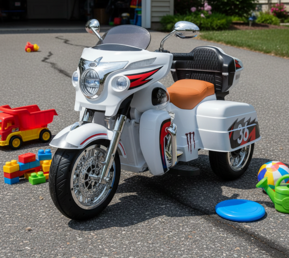12V Kids Ride on Three-Wheeled Motorcycle For Age 3 -8