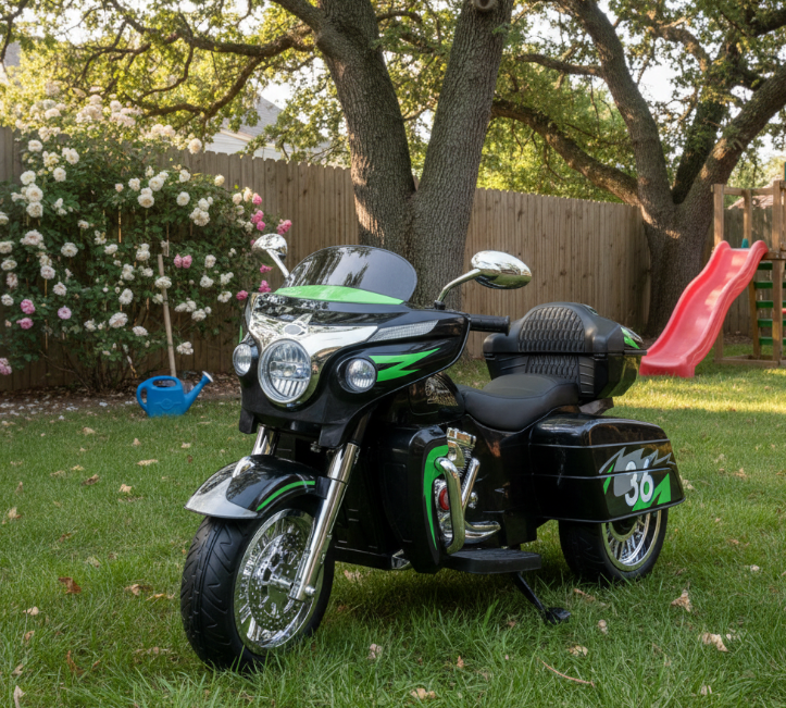 12V Kids Ride on Three-Wheeled Motorcycle For Age 3 -8