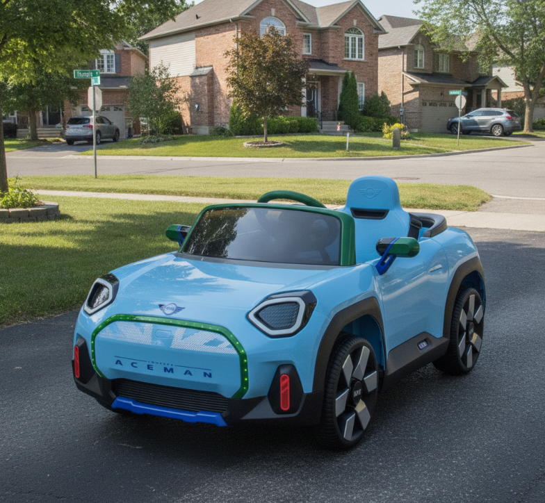 2026 Mini Aceman 12V Kids Ride On Car with Remote Control