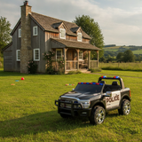 2026 Dodge Ram 3500 XXL Police Edition 24v 2 Seater 4X4 Kids Ride On Car with Remote Control