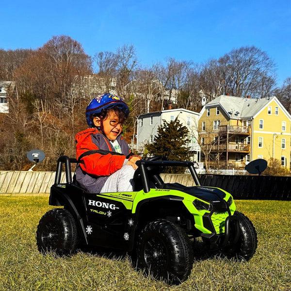 12V Ride-On UTV Electric Car with Dual Control Child Drive or 2.4G Parental Remote, Vehicle for Kids Ages 3-6, 39.5″ L x 22″ W x 21″ H