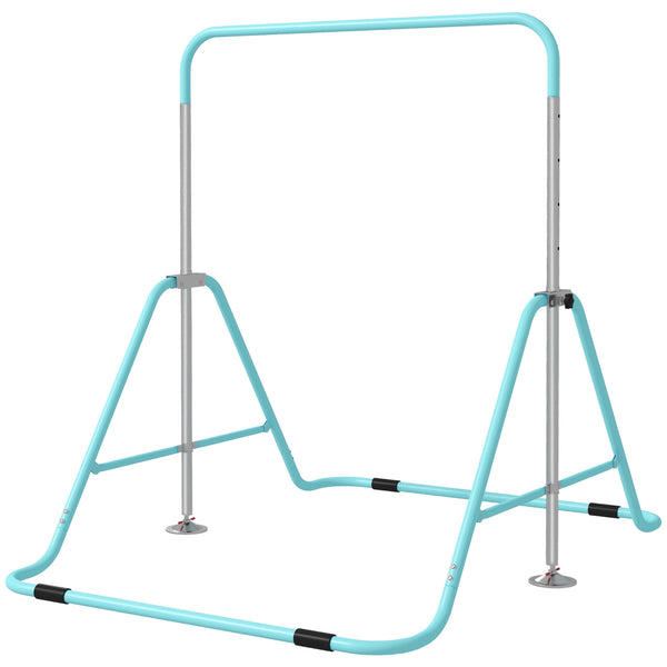 Qaba Folding Gymnastics Bar for Kids, Adjustable Height