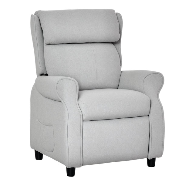 Qaba Kids Recliner Chair Children Sofa Angle Adjustable Single Lounger Armchair Gaming Chair with Footrest 2 Side Pockets for 3-5 Years