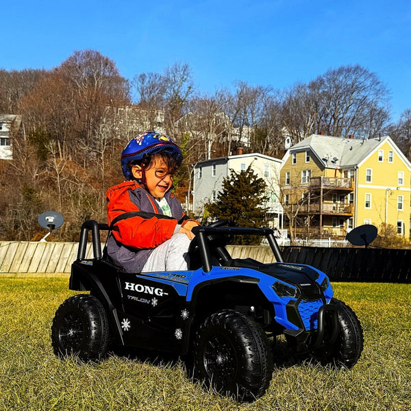 12V Ride-On UTV Car with 2-Mode Drive, 2.4G Parental Remote, LED Lights, Vehicle Perfect for Kids Ages 3-6, 39.5″ L x 22″ W x 21″ H