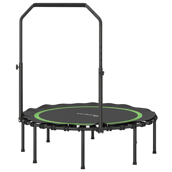 Soozier 45" Rebounder Trampoline for Adults, Foldable Mini Trampoline with Adjustable Handle Bar for Indoor Outdoor