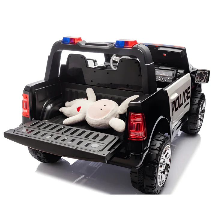2026 Dodge Ram 3500 XXL Police Edition 24v 2 Seater 4X4 Kids Ride On Car with Remote Control