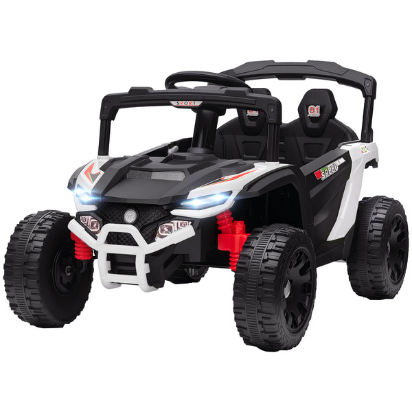 Qaba 12V Kids Ride On Truck, Battery Powered Electric UTV Vehicle with Rear Suspension, Remote Control for 3-5 Years
