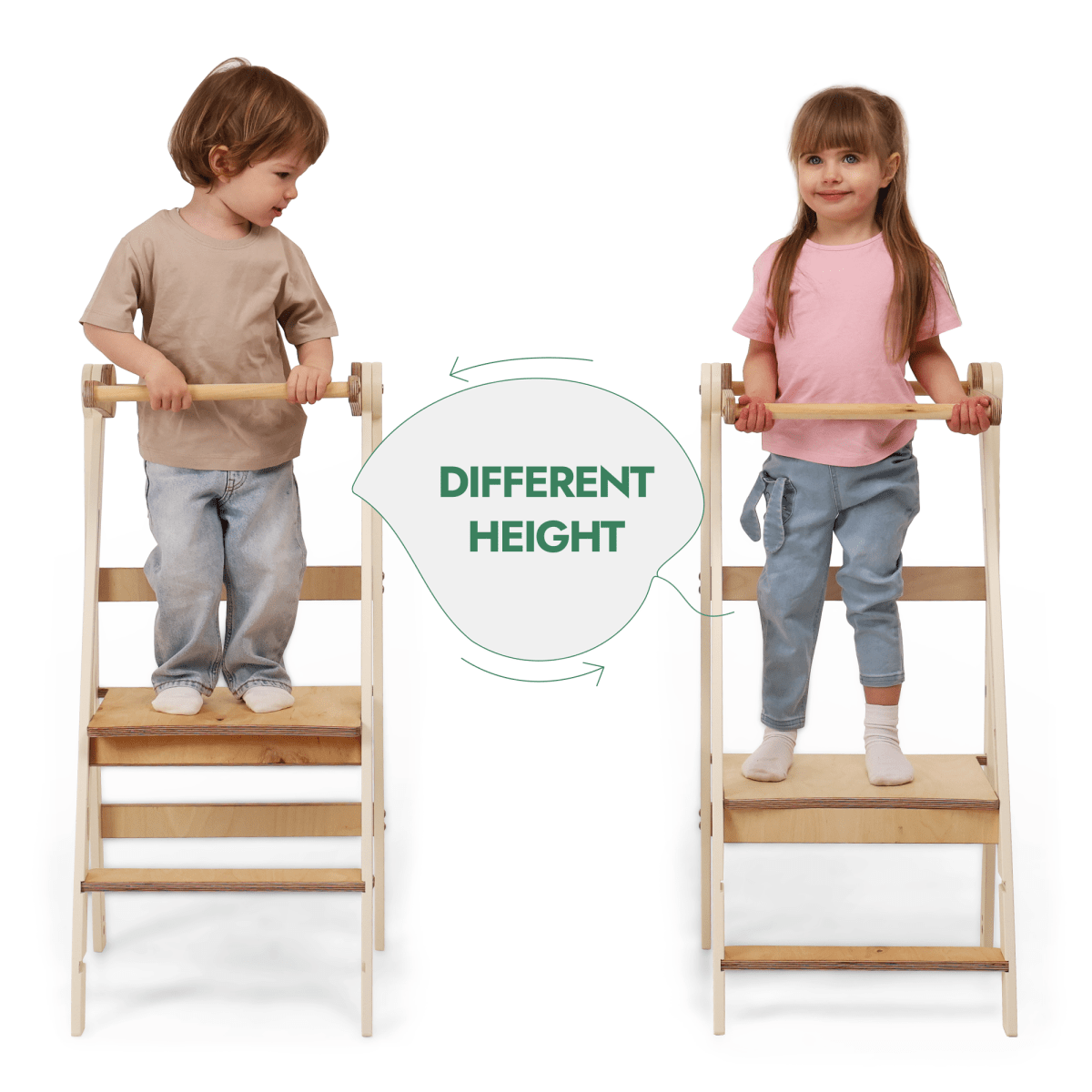Adjustable toddler tower - Kids Step Stool - SKU: HlpTWR-Adj-CA