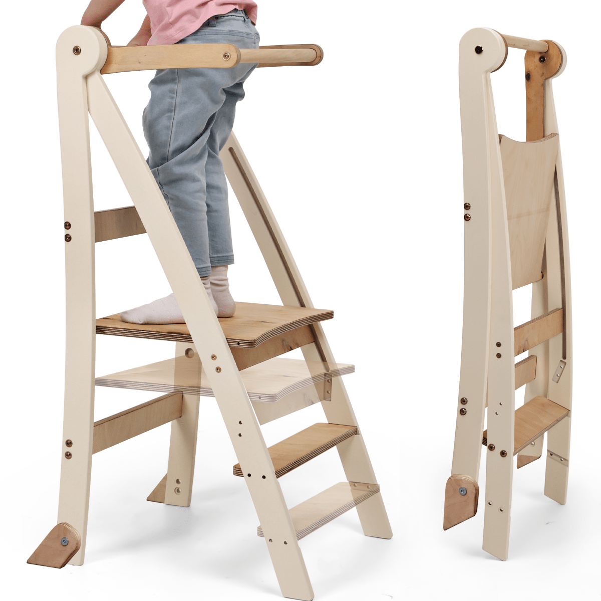 Adjustable toddler tower - Kids Step Stool - SKU: HlpTWR-Adj-CA