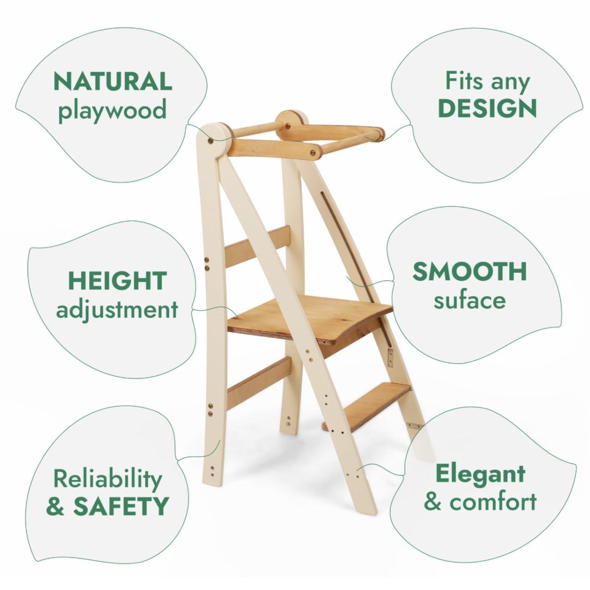 Adjustable toddler tower - Kids Step Stool - SKU: HlpTWR-Adj-CA
