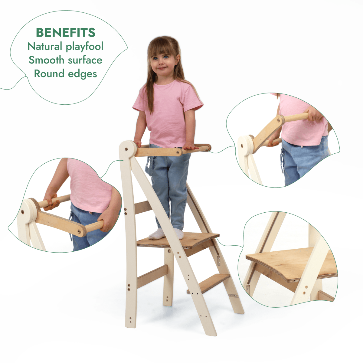 Adjustable toddler tower - Kids Step Stool - SKU: HlpTWR-Adj-CA