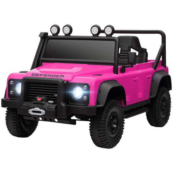 Qaba Land Rover Licensed Electric Car for Kids with Remote Control, Dual Motors, Spring Suspension, LED Lights