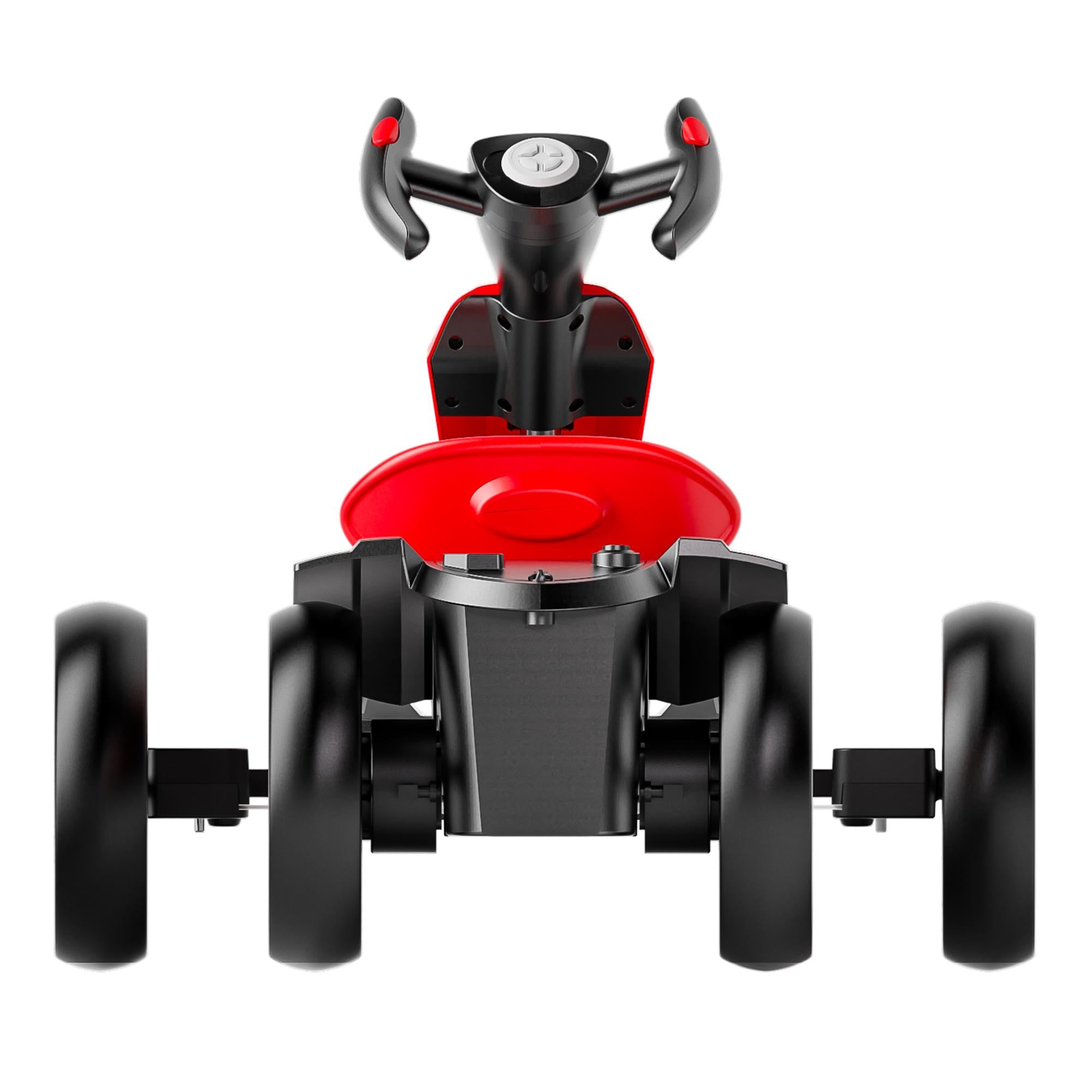 12V Electric Pedal Go-Kart for Kids with Adjustable High-Back Seat, Ride-On Truck with Music/Flashing Lights, 38\'\' L x 22.5\'\' W x 19.5\'\' H, Red