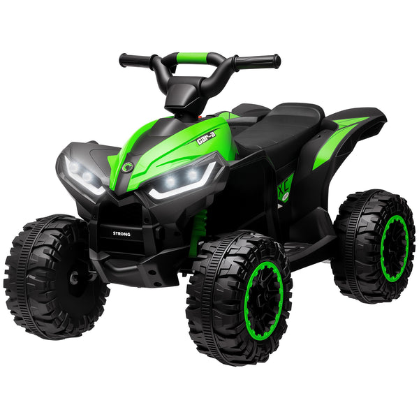 Aosom Kids ATV 4 Wheeler, 12V Kids Ride On Toy with Dual Motors, High & Low Speed, Music, Headlights, Up to 3.7 MPH