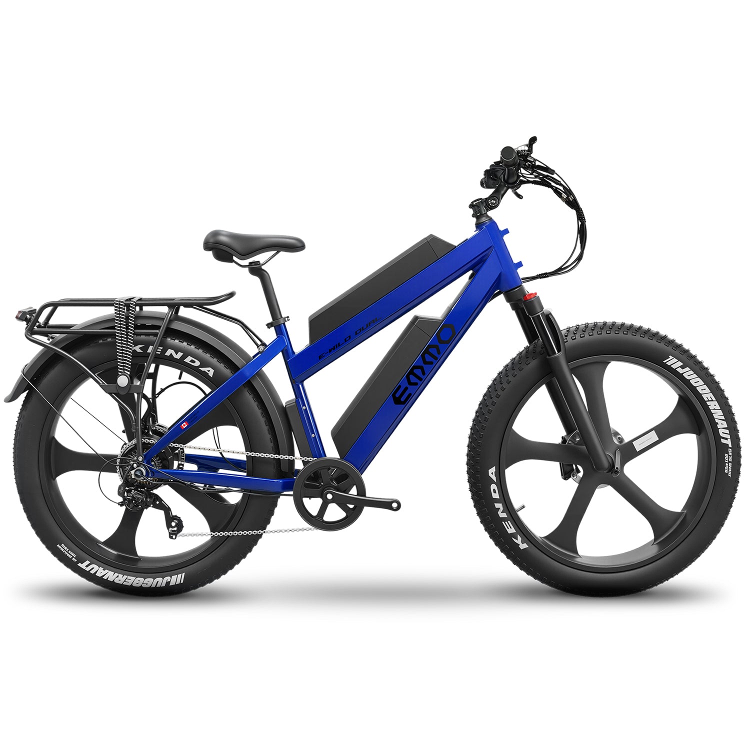 EMMO E-Wild Dual Electric Bike Fat Tire Adults – UL Certified 26\\" All Terrain Ebike – LED Lights, Color Display