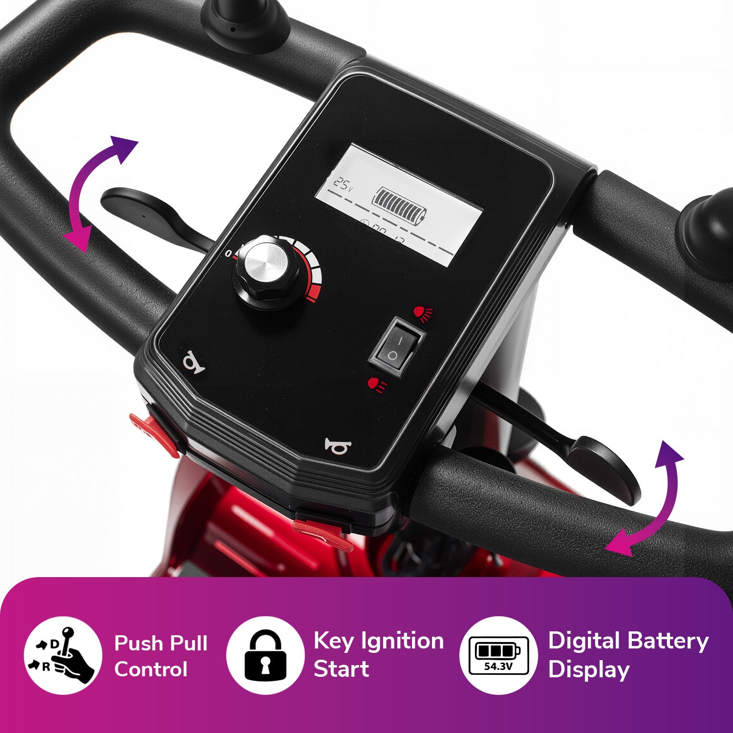 Ecolo Cycle ET4 Move 4 Wheel Mobility Scooter for Adults and Seniors - Health Canada Approved - Lightweight Foldable Electric Scooter with LED Lights, Rear Suspension & Detachable Basket