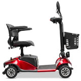 Ecolo Cycle ET4 Move 4 Wheel Mobility Scooter for Adults and Seniors - Health Canada Approved - Lightweight Foldable Electric Scooter with LED Lights, Rear Suspension & Detachable Basket