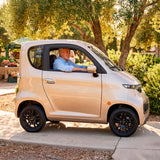 Ecolo Cycle ET4 Cruise Connect Fully Enclosed Mobility Scooter Adults - Health Canada Approved - Heat - Handlebar - ET4 CRUISE CONNECT WITHOUT A/C (HANDLEBAR)