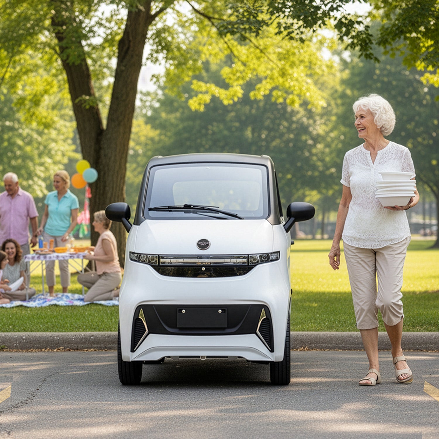 Ecolo Cycle ET4 Cruise Connect Long Range Mobility Scooter Adults- Health Canada Approved - A/C & Heat - Steering Wheel - ET4 CRUISE CONNECT WITH A/C (STEERING)