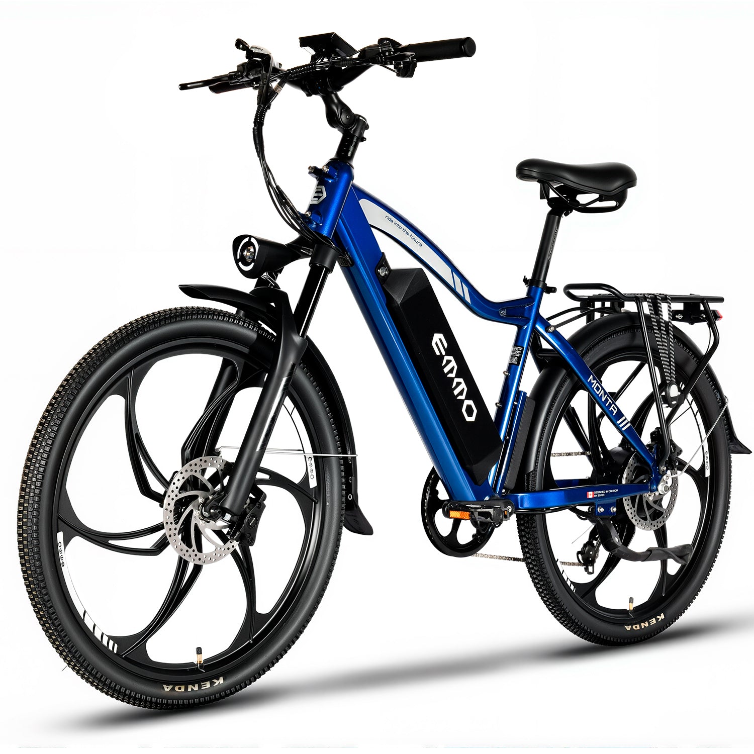 EMMO Monta Pro Electric Bike for Adults - 48V UL Certified 26" Mountain Commuter Ebike- Hydraulic Brakes, Color Display - SKU: MP_BLUE_48156