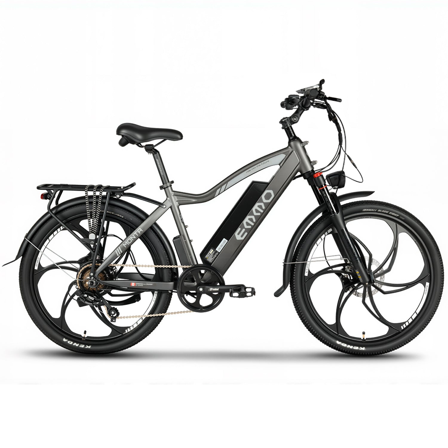 EMMO Monta Pro Electric Bike for Adults - 48V UL Certified 26\\" Mountain Commuter Ebike- Hydraulic Brakes, Color Display