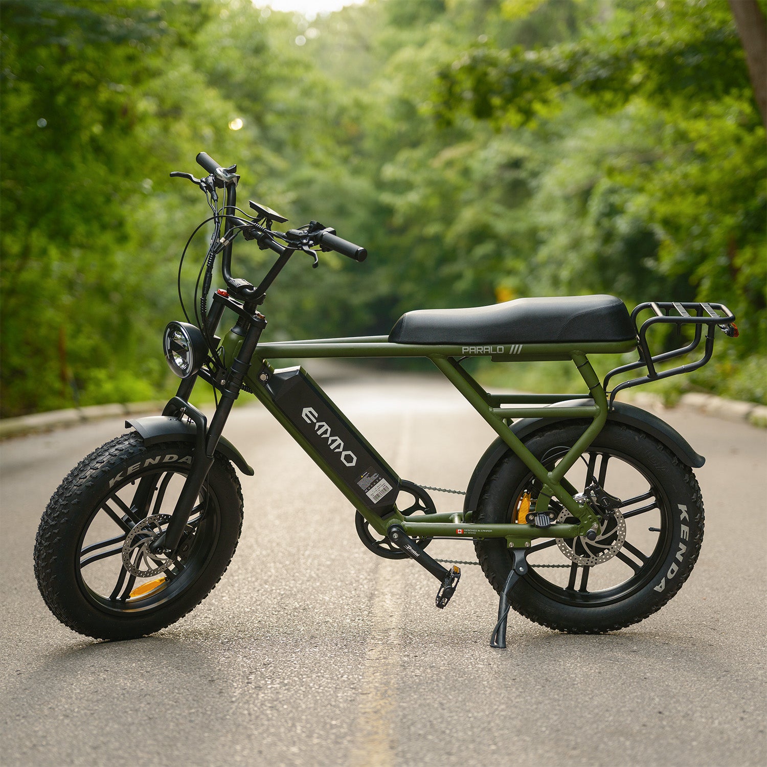 EMMO Paralo Pro Moped Style Fat Tire EBike for Two - Electric Scooter Bicycle 750W UL Certified- LED Turn Signals
