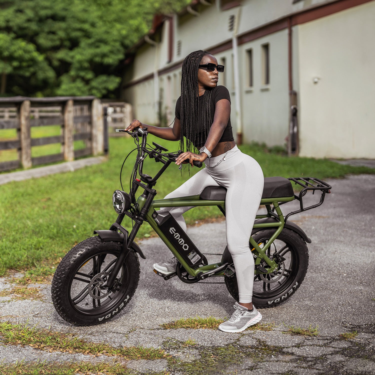 EMMO Paralo Pro Moped Style Fat Tire EBike for Two - Electric Scooter Bicycle 750W UL Certified- LED Turn Signals