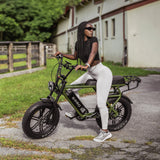 EMMO Paralo Pro Moped Style Fat Tire EBike for Two - Electric Scooter Bicycle 750W UL Certified- LED Turn Signals
